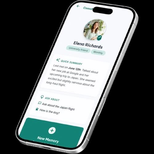 ConvoMemory conversation summary view